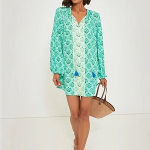 CELINA MOON Green Tunic Dress Sz Xs